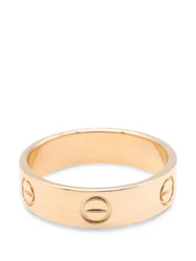 Pre-owned Cartier 2010s Love Screw-motif Ring In Pink