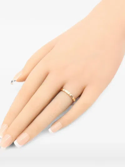 Pre-owned Cartier 2010s Maillon Panthère Diamond Ring In Pink