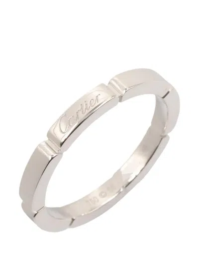 Pre-owned Cartier 2010s Maillon Panthère Ring In Silver