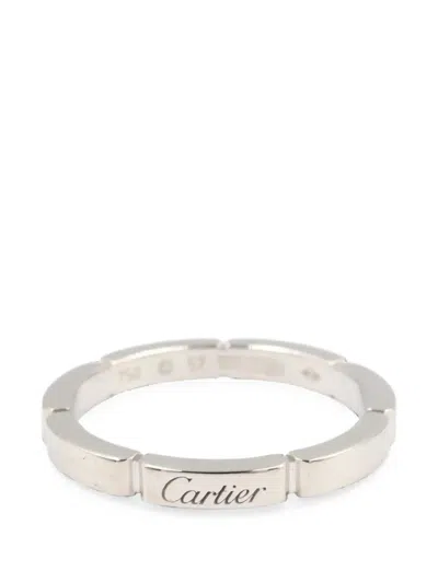 Pre-owned Cartier 2010s Maillon Panthère Ring In Silver