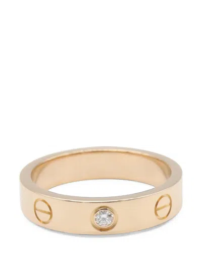 Pre-owned Cartier 2010s Mini Love Diamond Ring In 粉色