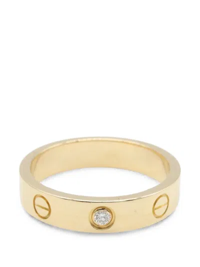 Pre-owned Cartier 2010s Mini Love Diamond Ring In Gold