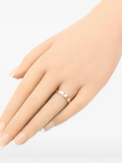 Pre-owned Cartier 2010s Mini Love Diamond Ring In Pink