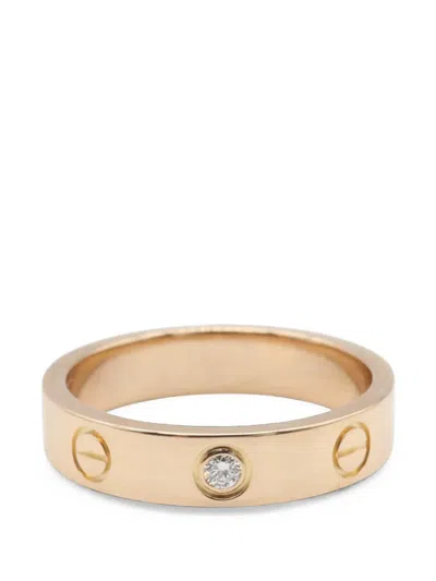 Pre-owned Cartier 2010s Mini Love Diamond Ring In Pink