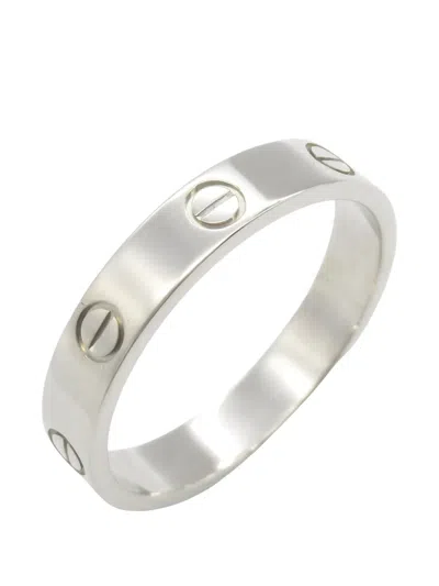 Pre-owned Cartier 2010s Mini Love Ring In Silver