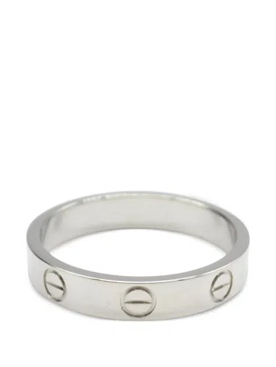 Pre-owned Cartier 2010s Mini Love Ring In Silver
