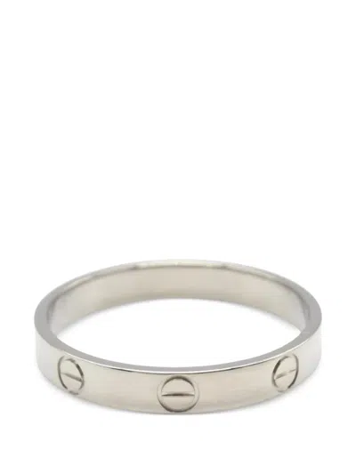 Pre-owned Cartier 2010s Mini Love Ring In Silver
