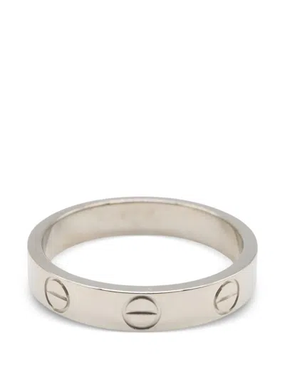 Pre-owned Cartier 2010s Mini Love Ring In Silver