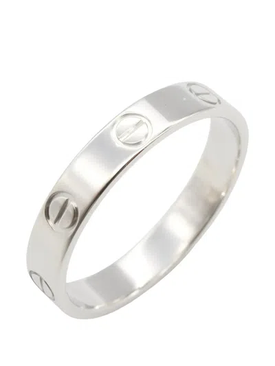 Pre-owned Cartier 2010s Mini Love Ring In Silver