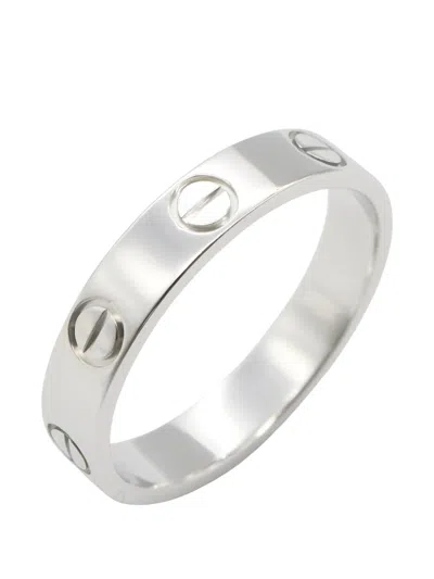 Pre-owned Cartier 2010s Mini Love Ring In Silver