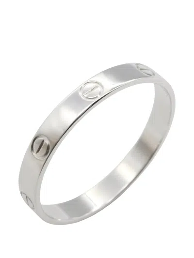 Pre-owned Cartier 2010s Mini Love Ring In Silver