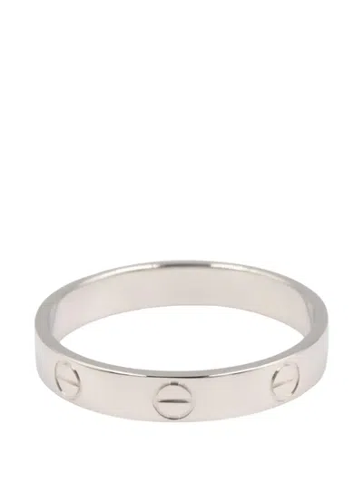 Pre-owned Cartier 2010s Mini Love Ring In Silver