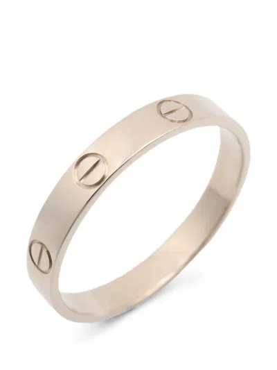 Pre-owned Cartier 2010s Mini Love Ring In Silver