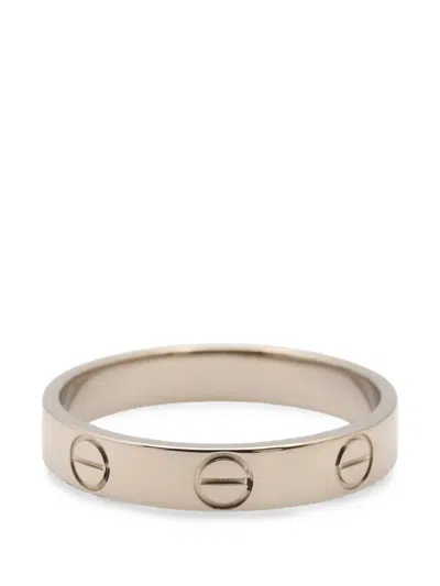 Pre-owned Cartier 2010s Mini Love Ring In Silver