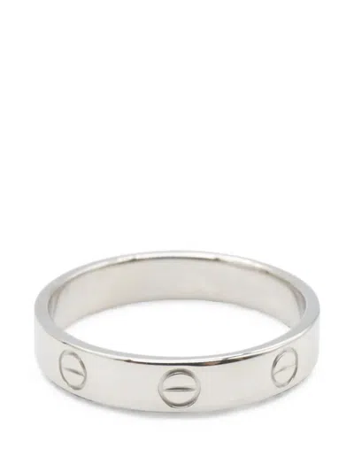 Pre-owned Cartier 2010s Mini Love Ring In Silver