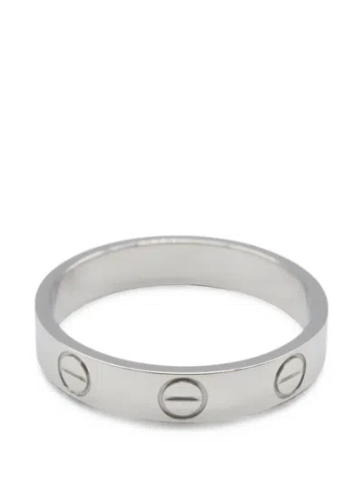 Pre-owned Cartier 2010s Mini Love Ring In Silver