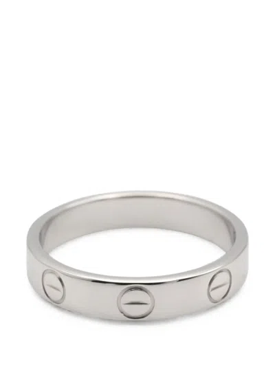 Pre-owned Cartier 2010s Mini Love Ring In Silver