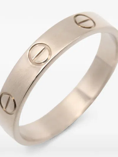 Pre-owned Cartier 2010s Mini Love Ring In Silver