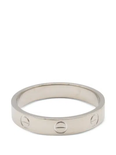 Pre-owned Cartier 2010s Mini Love Ring In Silver