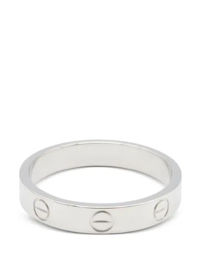 Pre-owned Cartier 2010s Mini Love Ring In Silver