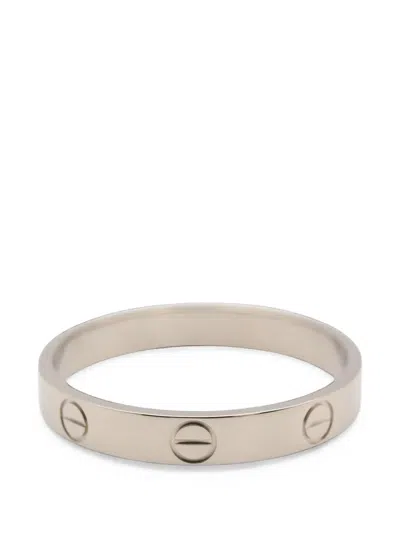 Pre-owned Cartier 2010s Mini Love Ring In Silver