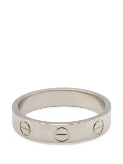 Pre-owned Cartier 2010s Mini Love Ring In Silver