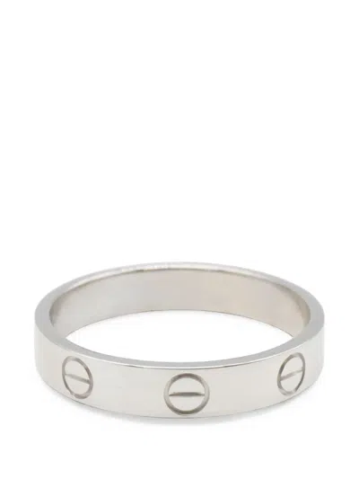 Pre-owned Cartier 2010s Mini Love Ring In Silver