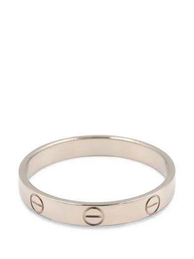Pre-owned Cartier 2010s Mini Love Ring In Silver