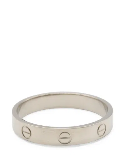 Pre-owned Cartier 2010s Mini Love Ring In Silver