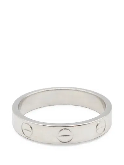 Pre-owned Cartier 2010s Mini Love Ring In Silver
