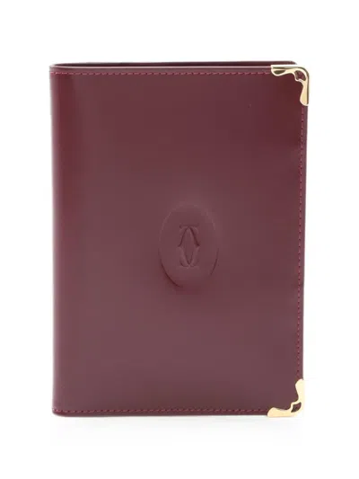 Pre-owned Cartier 2010s Must Line Leather Card Case In Red