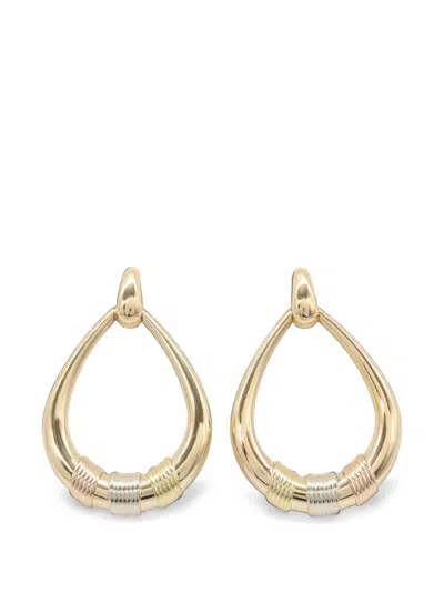 Pre-owned Cartier 2010s Orphee Door-knocker Earrings In Gold