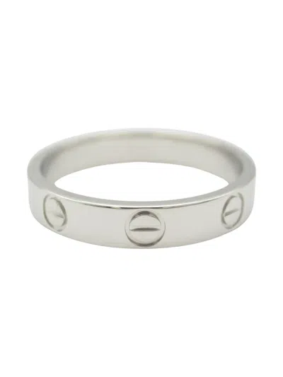 Pre-owned Cartier 2010s Platinum Mini Love Ring In Silver