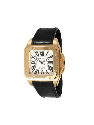 Pre-owned Cartier 2010s  Santos 100 38mm In Gold