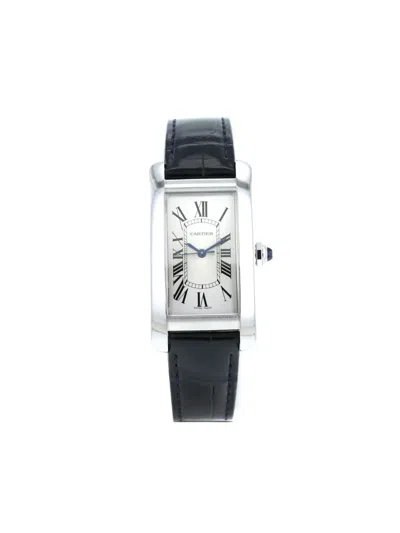 Pre-owned Cartier 2010s  Tank Américaine 26mm In Blue