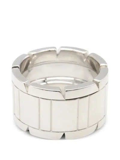 Pre-owned Cartier 2010s Tank Française Ring In Silver