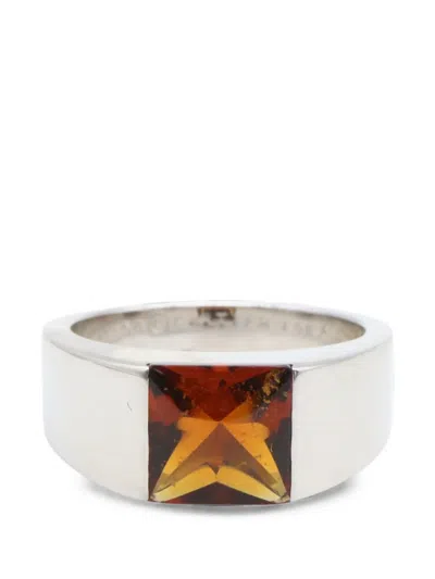 Pre-owned Cartier 2010s Tank Ring In Silver