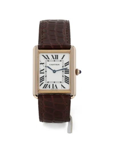 Pre-owned Cartier 2010s Tank Solo 30mm Watch In Silver