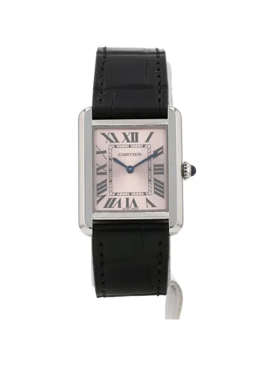 Pre-owned Cartier 2010s Tank Solo 31mm Watch In Pink