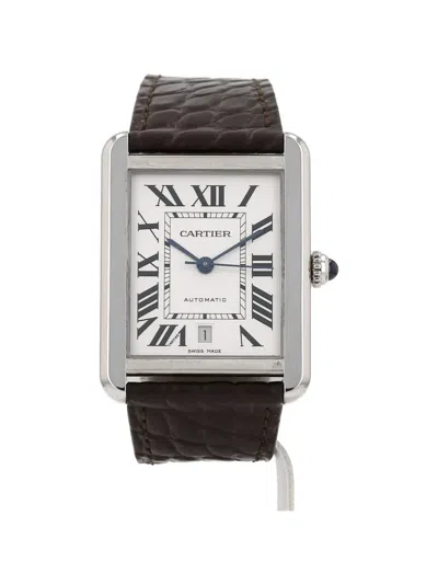 Pre-owned Cartier 2010s Tank Solo 40mm Watch In Silver