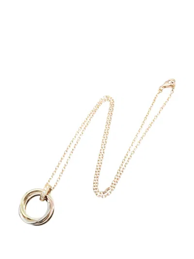 Pre-owned Cartier 2010s Trinity Diamond Necklace In Pink