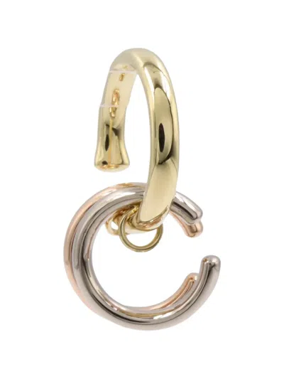 Pre-owned Cartier 2010s Trinity Earring In Gold