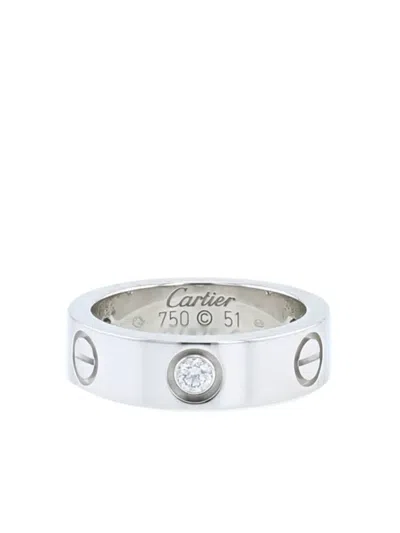 Pre-owned Cartier 2010s White Gold Love Diamond Ring In Silver