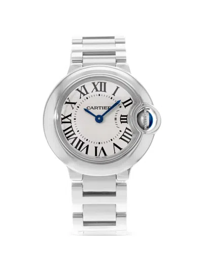 Pre-owned Cartier 2011 Ballon Bleu 28mm Watch In White