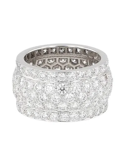 Pre-owned Cartier 2012 Diamond White Gold Ring In Silver
