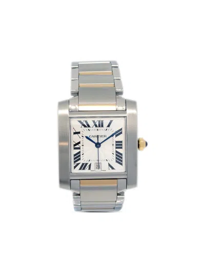Pre-owned Cartier 2012  Tank Française Lm 32mm In White