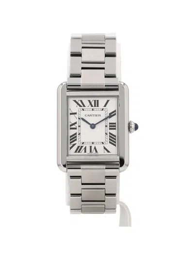 Pre-owned Cartier 2013 Tank Solo 31mm Watch In White