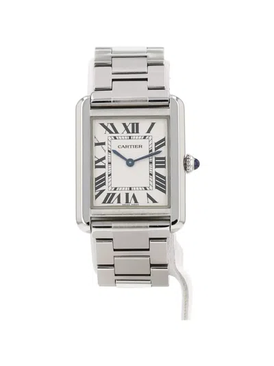 Pre-owned Cartier 2015 Tank Solo 31mm Watch In White