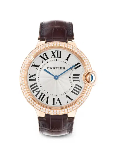 Pre-owned Cartier 2017 Ballon Bleu 40mm Watch In Silver