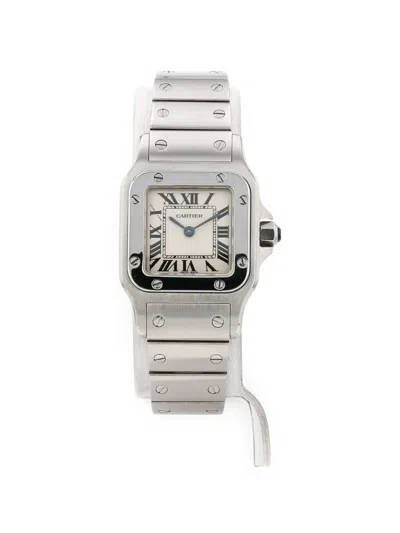 Pre-owned Cartier 2018 Santos Galbée 24mm Watch In Neutrals